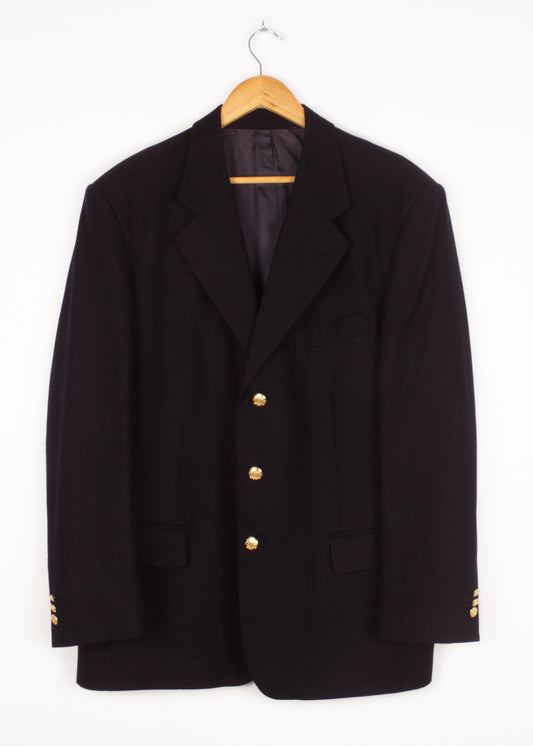 Women's woolen jacket in navy