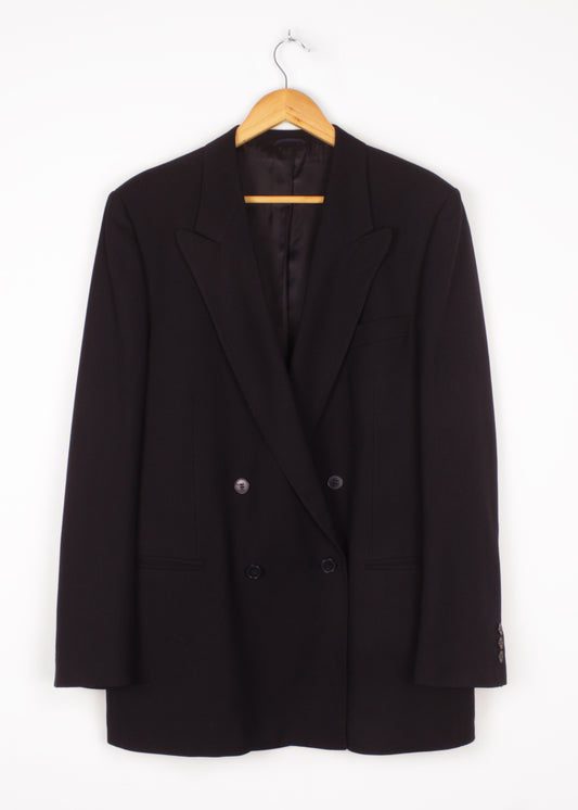 Woolen jacket in deep blue