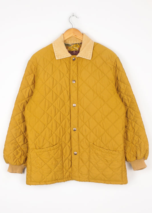 Vintage quilted jacket in mustard