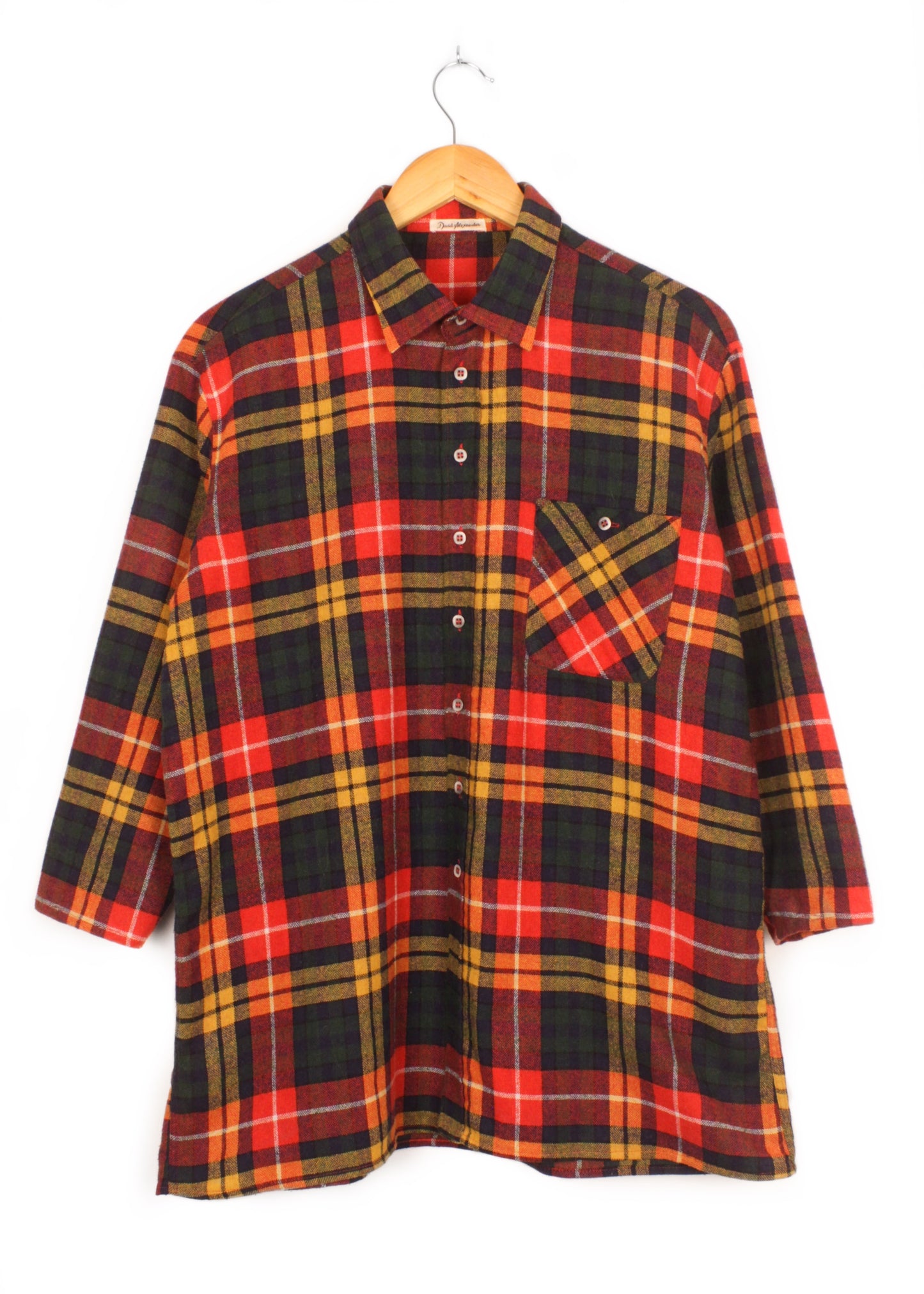 Vintage checked shirt in reb and green