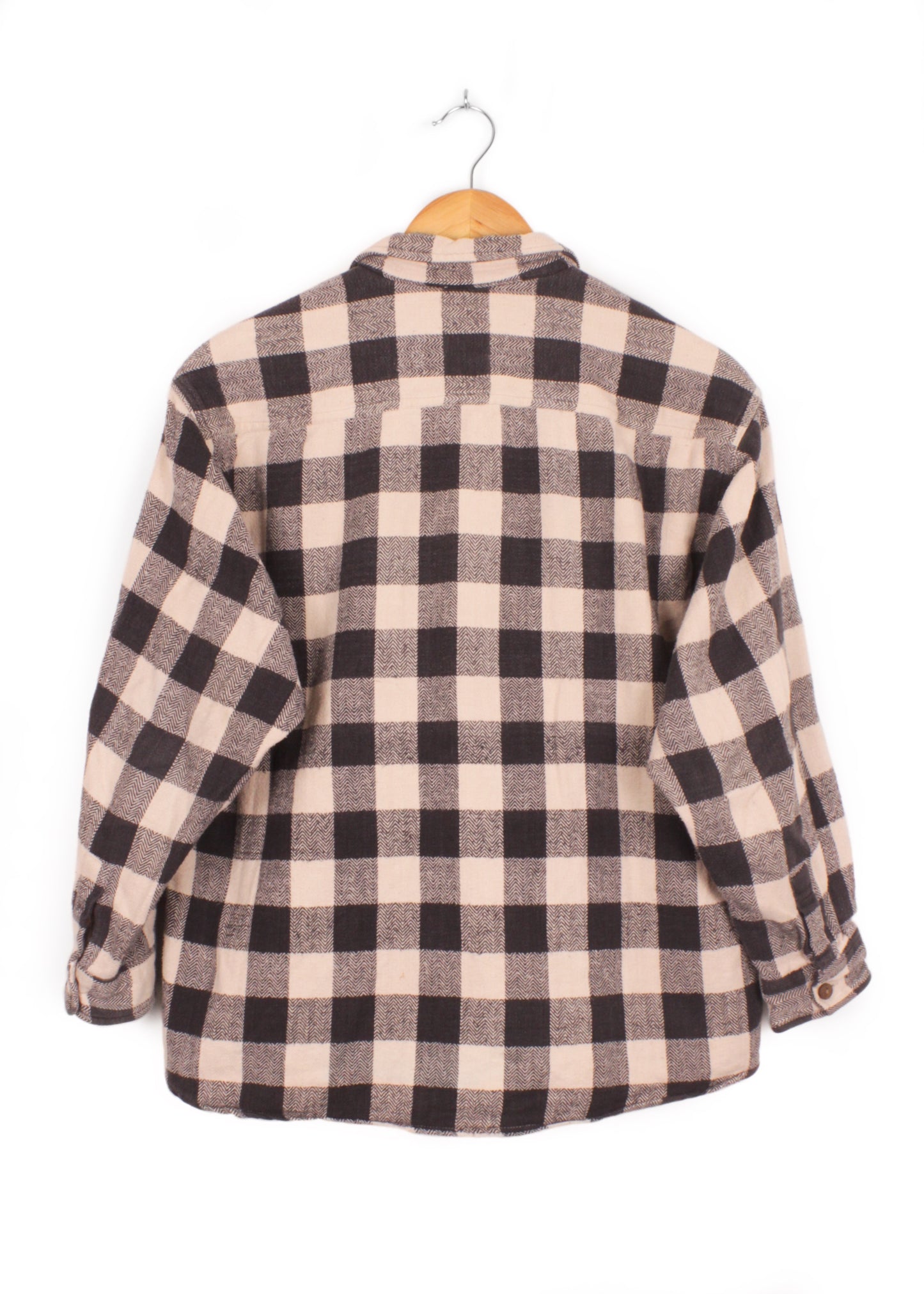 Checked shirt in black and beige