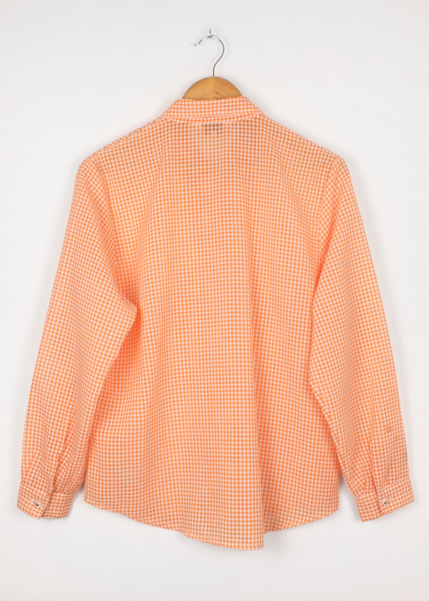 Vintage 70's checked shirt in orange