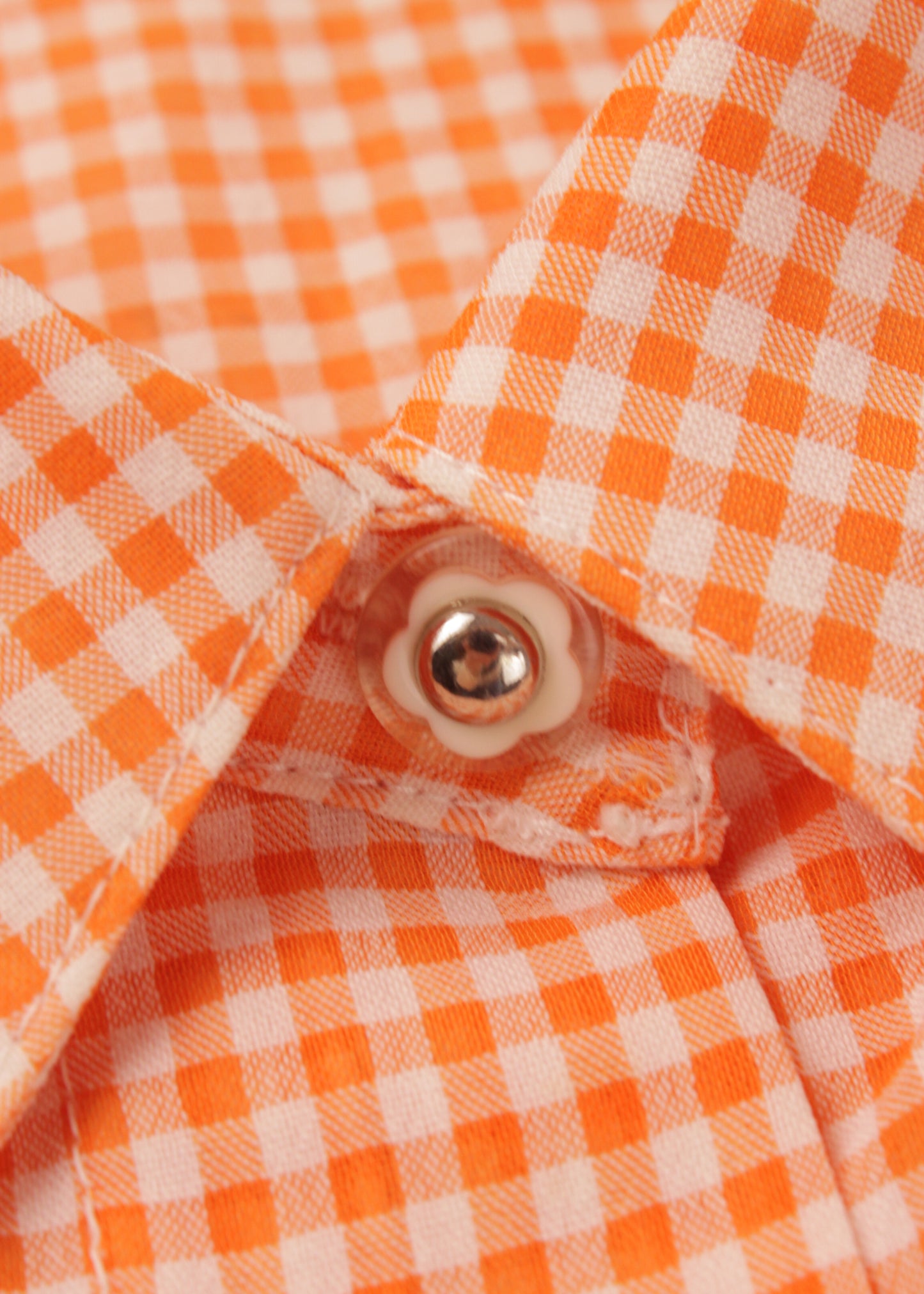 Vintage 70's checked shirt in orange