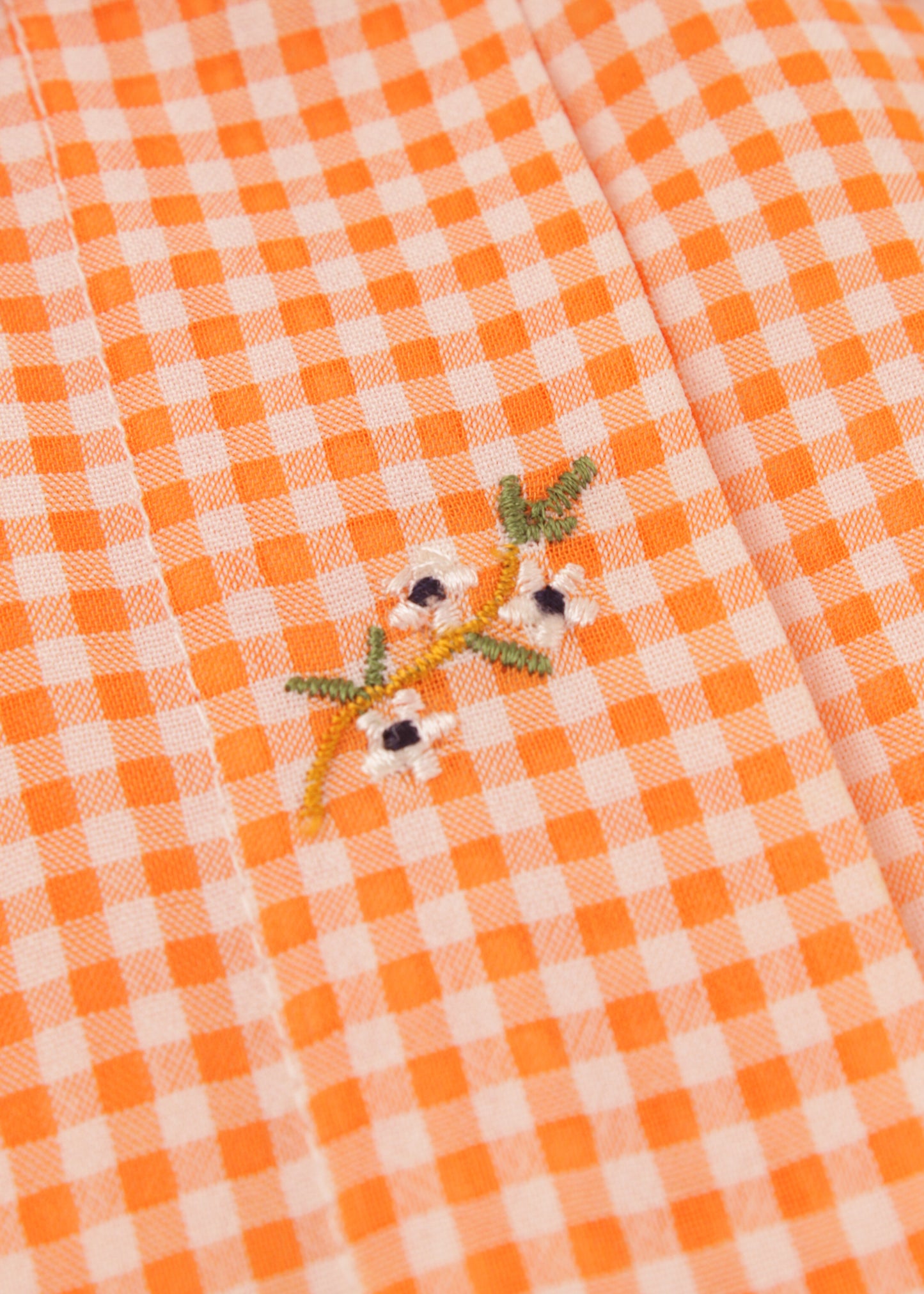 Vintage 70's checked shirt in orange