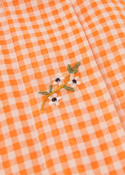 Vintage 70's checked shirt in orange