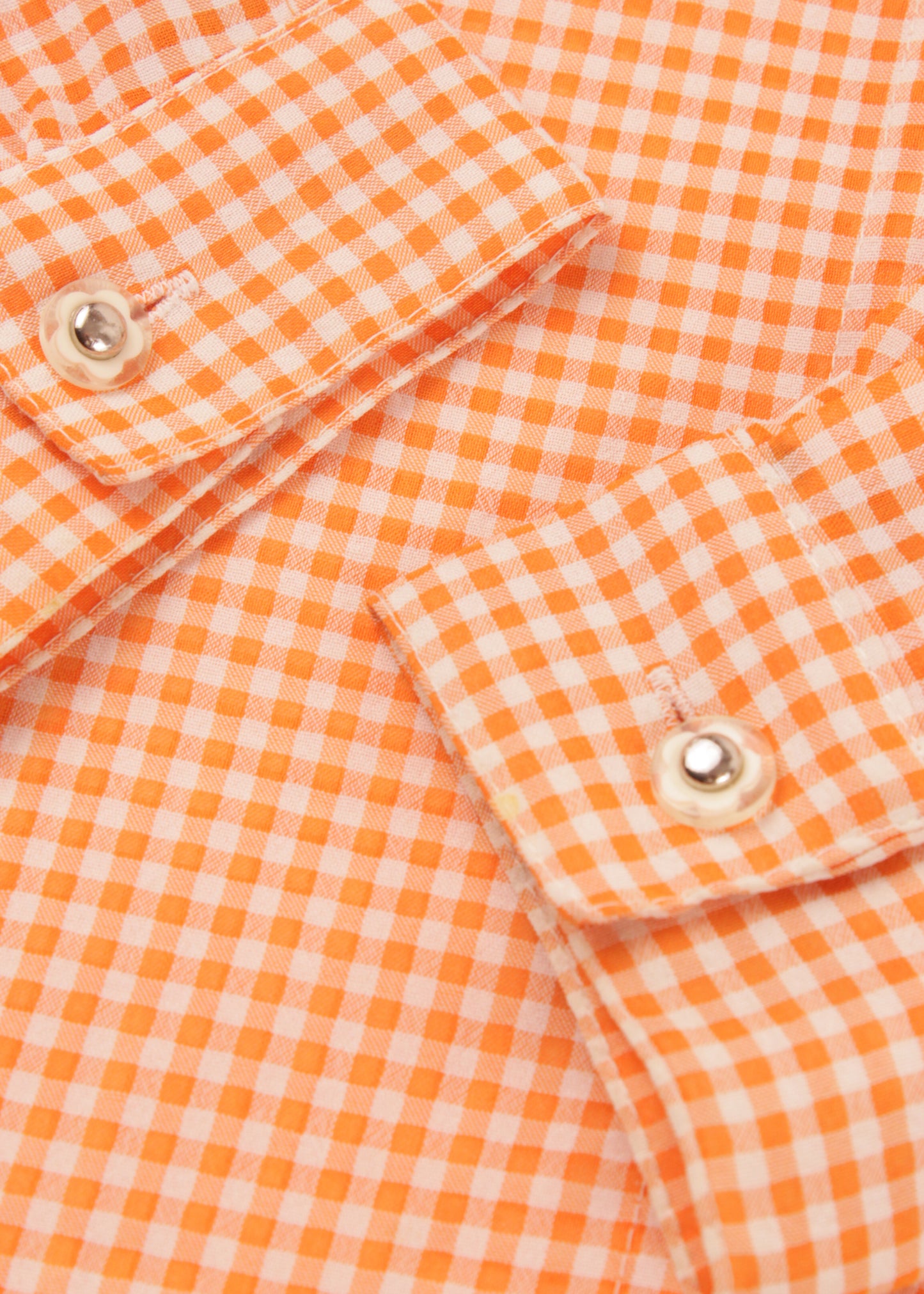 Vintage 70's checked shirt in orange