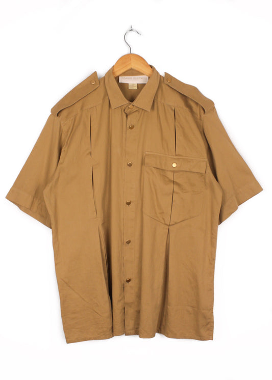 Vintage plain shirt in khaki