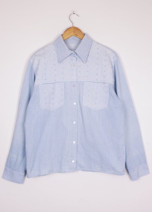 Vintage shirt in sky blue