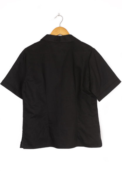 Linen black blouse