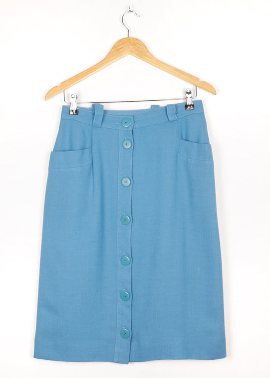 Blue skirt on buttons