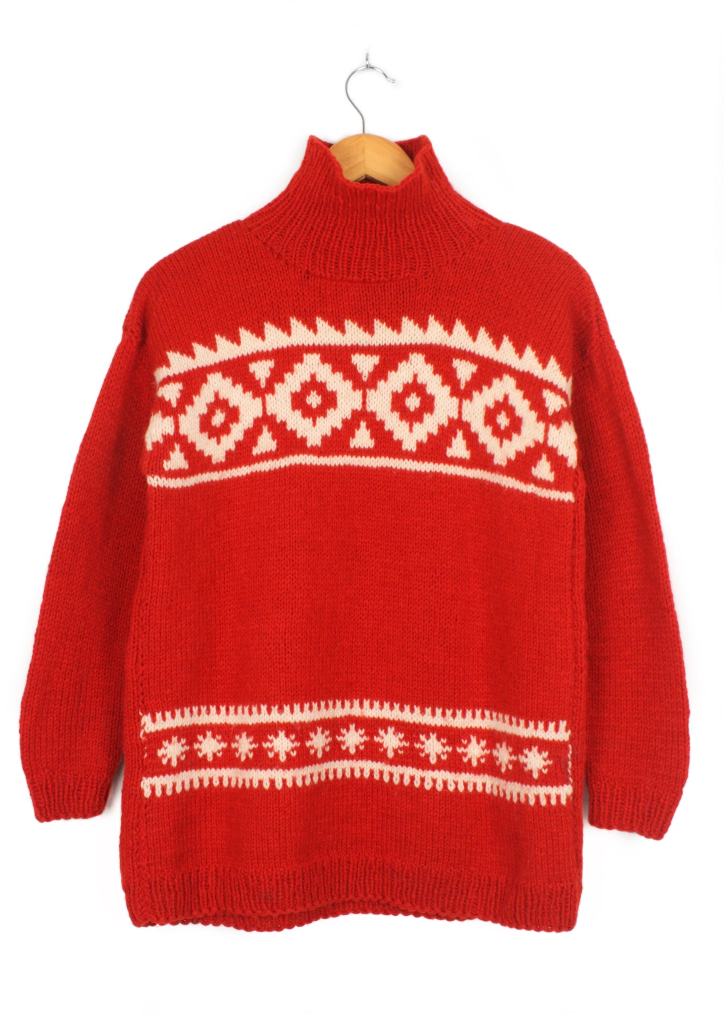 Vintage turtle neck sweater in red