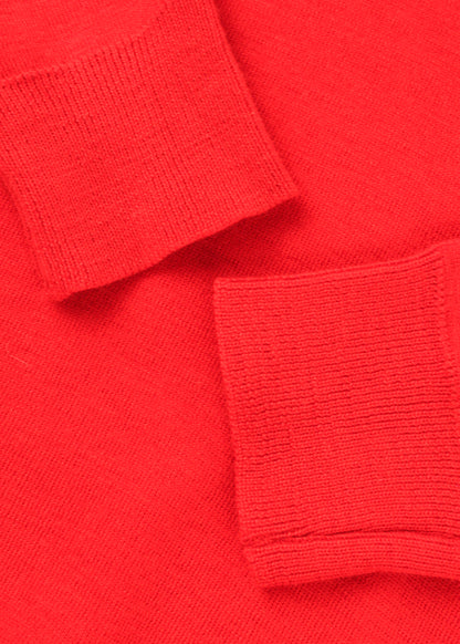 Vintage woolen turtleneck sweater in red