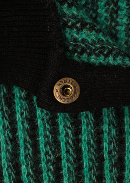 Striped sweater in green and black