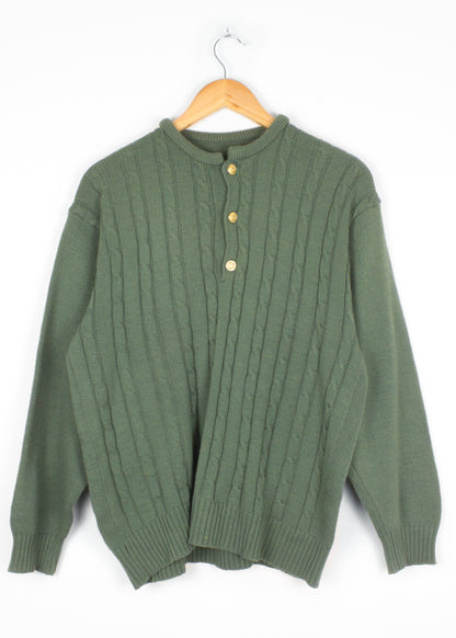 Woolen sweater in sage green