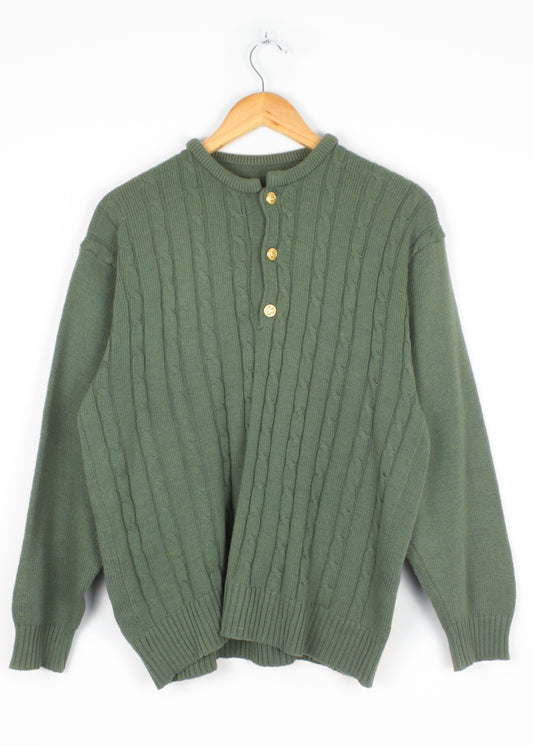Woolen sweater in sage green