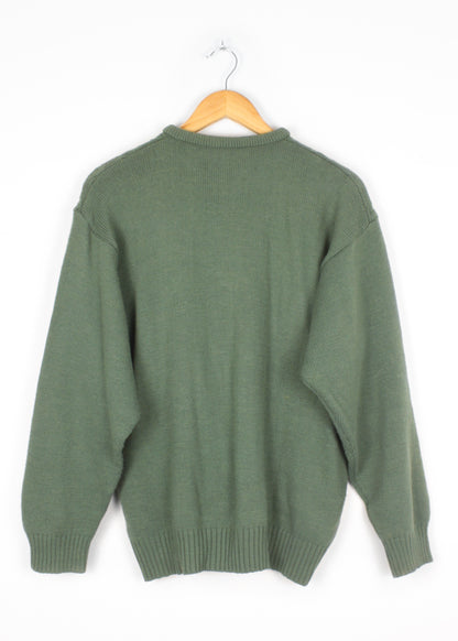 Woolen sweater in sage green