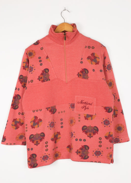 Vintage pink printed sweatshirt