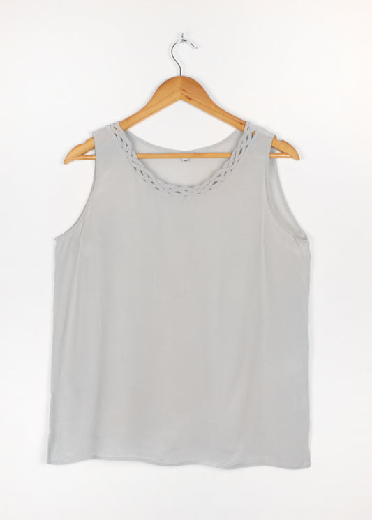 Silk top light turquoise