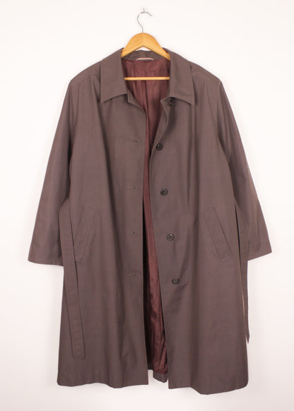 Vintage trench coat in grey-eggplant