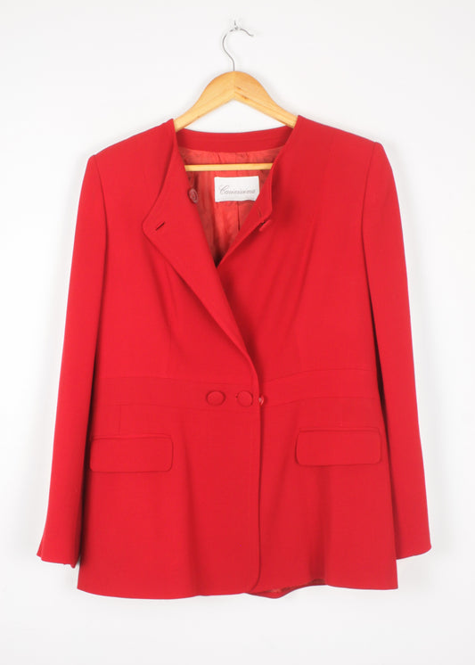 Vintage woolen coat in red