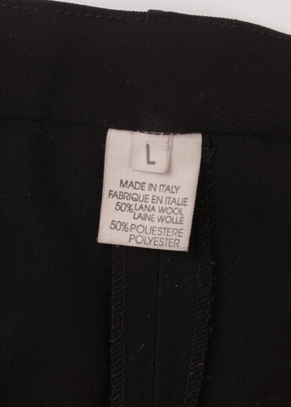 Vintage woolen trousers in black
