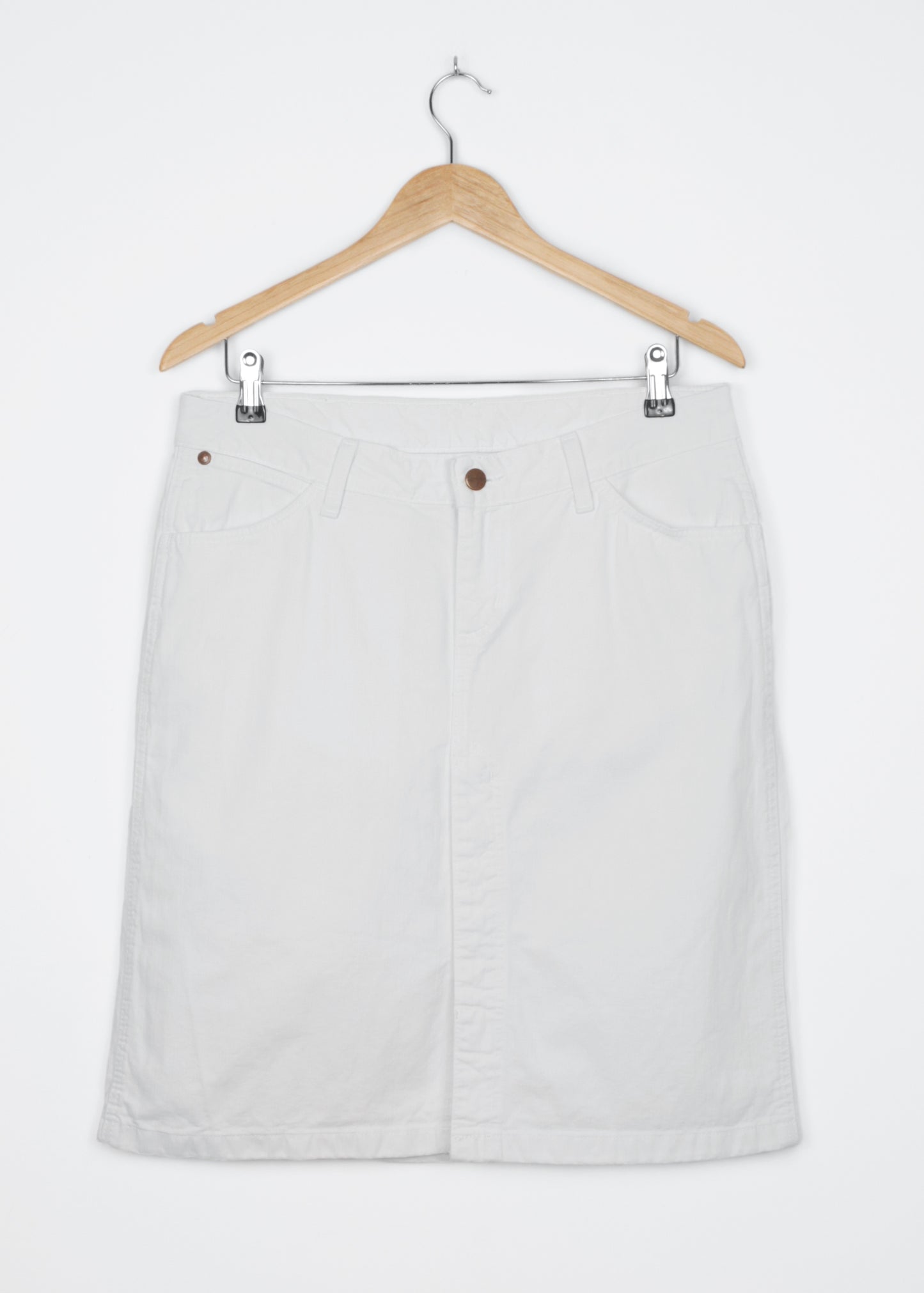 Wrangler white jean skirt