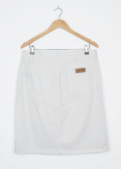 Wrangler white jean skirt