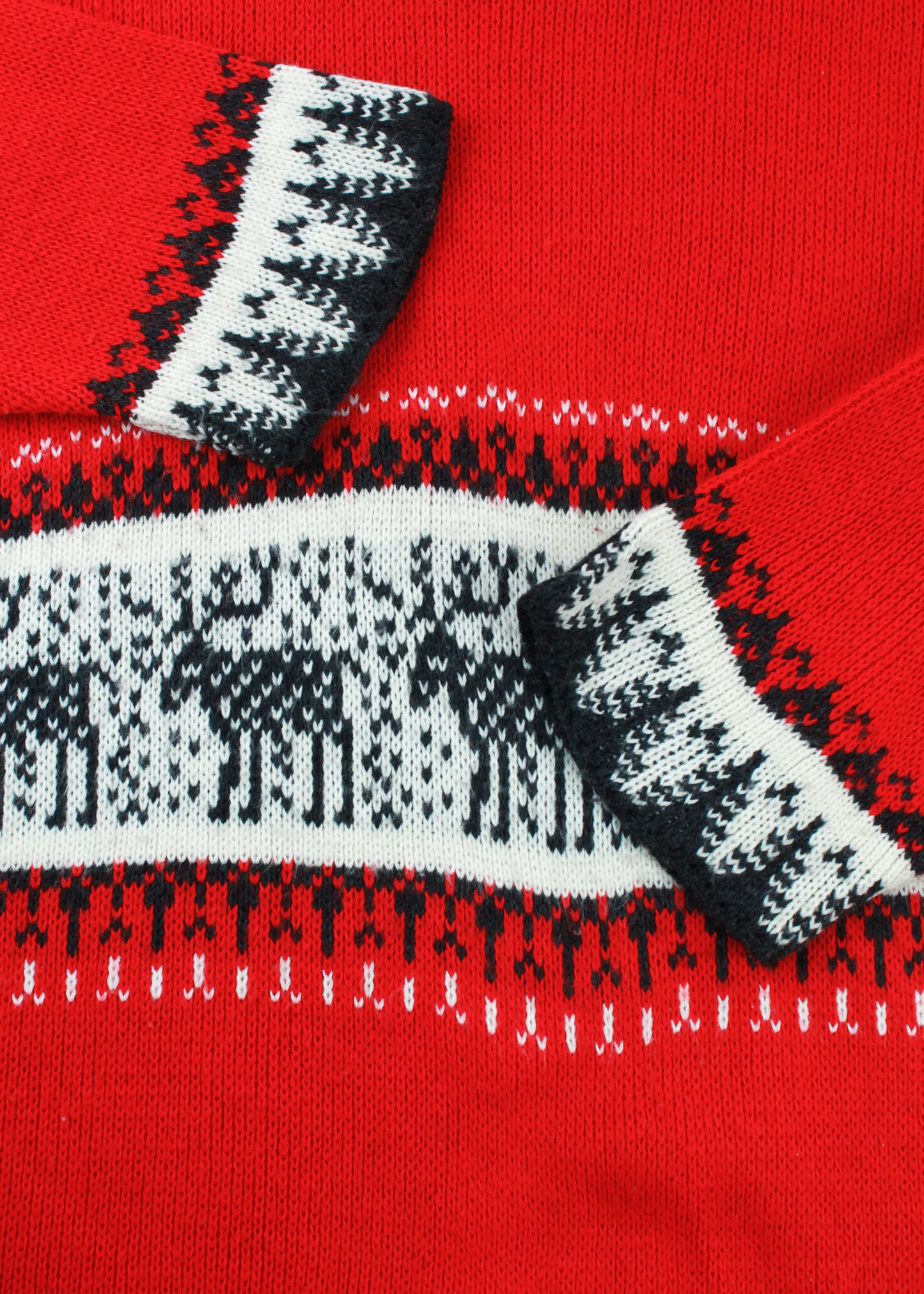 Vintage woolen Christmas knit sweater in red